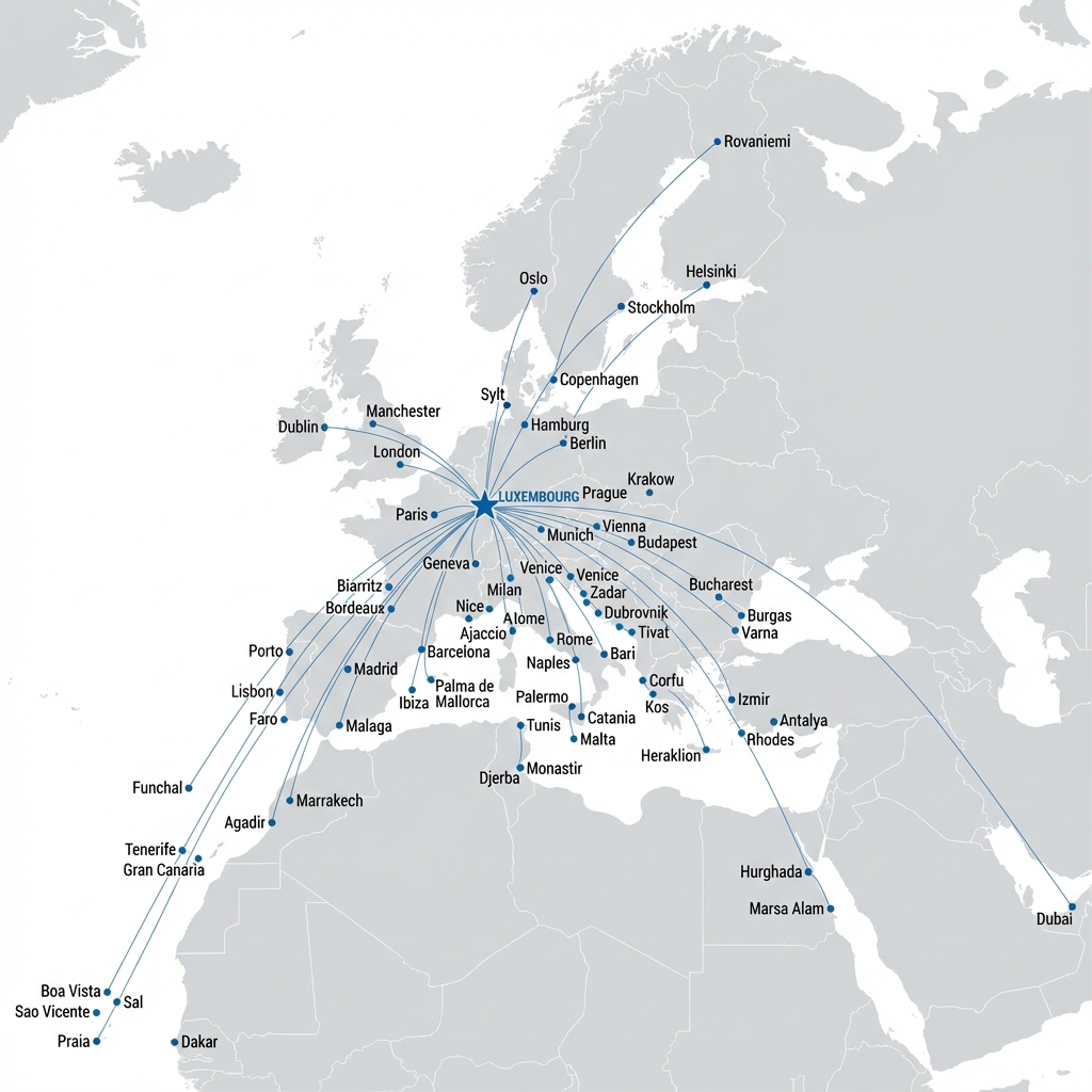 Luxembourg - Well Connected Map
